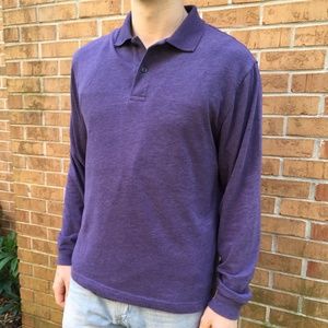 Purple Long Sleeve Polo